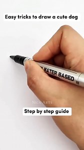 4.8M views · 48K reactions | How to draw a simple and cute dog with this easy step. #artwork #drawingideas #reelsvideo #fbreels | Nica Aguilar | Facebook