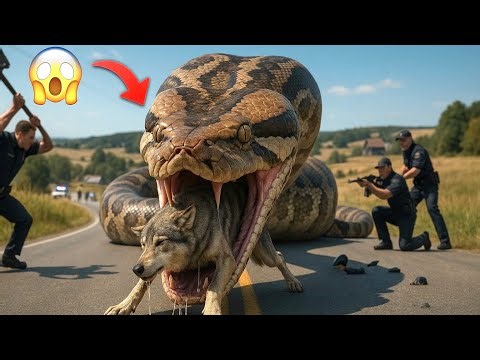 Brave Heroes Rescue Injured Gray Wolf from Giant Python Ambush 🐺🐍