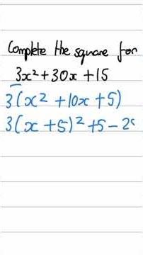 Completing the square | GCSE Maths #maths #gcsemaths #exam #gcse #completingsquare #simplify