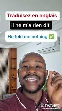 How to say "He didn't tell me anything" in English? | Translation
