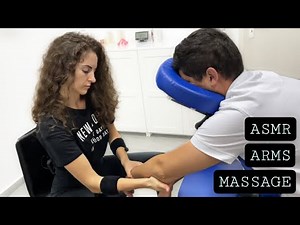 ASMR Massage - ASMR relaxing neck and back massage with akcent on the arms