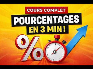 Comprendre les POURCENTAGES en 3 minutes ! (Cours complet - Méthode simple)