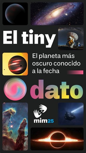 ¿Le tienes miedo a la oscuridad? Bienvenido a TrEs-2b, el planeta de la noche eterna. Más allá de su extraño nombre, digno del universo de Star Wars, este misterioso gigante gaseoso refleja menos la luz que el carbón. Si entraras en su atmosfera, no podrías ver que tienes por delante. En este #TinyDato te contamos más sobre este extraño y misterioso planeta descubierto en 2006, ubicado a 750 años luz de la Tierra y que aún nos vuela la cabeza. #mimasombro25años #elañodelasombro #Dato #DatoCientí