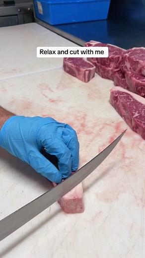 Hand Cut Steak with Blade - Relax and Cut with Me