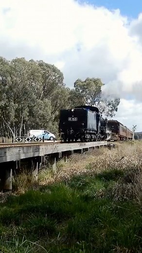 K153 departing Muckleford in 2018 on the Victorian Goldfields Railway #steamtrain #steamlocomotive | Kane’s Trains