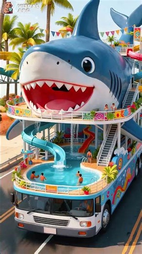 A Giant Catfish Bus Turned Into a Water Park?! 🐟🌊