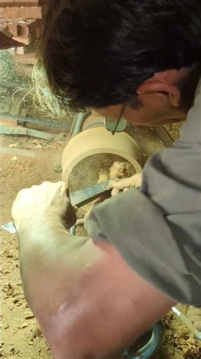Woodturning Process on Lathe to Shape Up with Tools #shorts