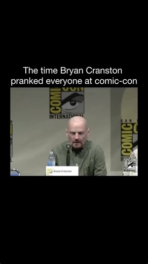 Heartfelt humour on Instagram: "😂😂 At San Diego Comic-Con, Bryan Cranston famously pranked fans during the Breaking Bad panel by appearing on stage wearing a full Walter White mask. Blending in with other masked fans, he stood among them as the crowd cheered, completely unaware they were looking at the real Heisenberg. When Cranston revealed himself and removed the mask, the audience erupted in shock and excitement. The moment became iconic, perfectly capturing both his sense of humor and the 