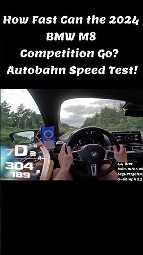 2024 BMW M8 Competition – TOP SPEED ON AUTOBAHN #shorts