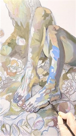 나의 다정한 폐허 #wip #초벌 #acrylicpainting