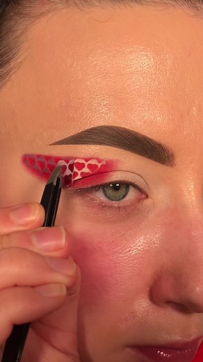 Heart Stencil Makeup Tutorial for Valentine's Day