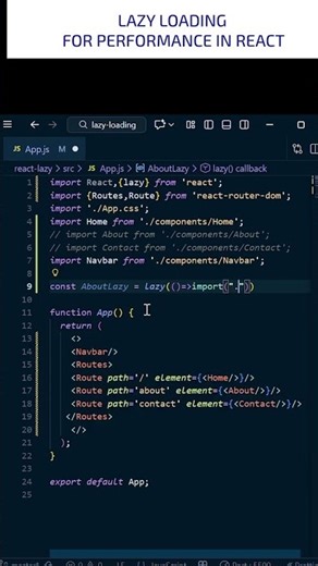 React.js Lazy Loading for Performance