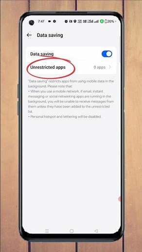 Data saver | Reduce mobile data usage by preventing apps running in the background (Samsung Android)