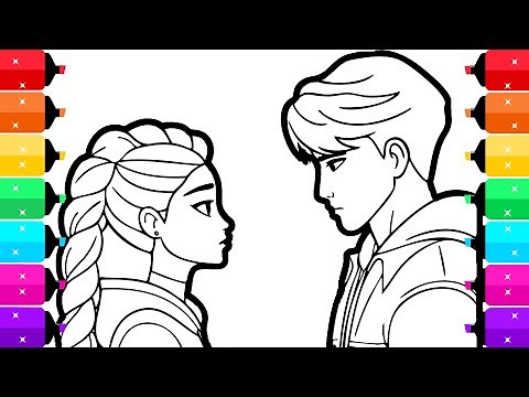 Coloring Rumi and Jinu KPop Demon Hunters Coloring Pages | Draw and Colors