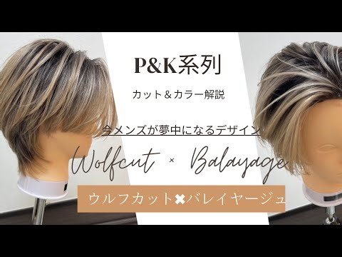 メンズスタイル【ウルフカット×バレイヤージュ】 早期育成メンズ4スタイルCAPA&CREA系列