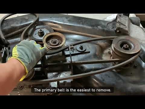2004 Craftsman GT5000 V-Belts Removal & Replacement (Part 2) THE BELTS AND BRACKET
