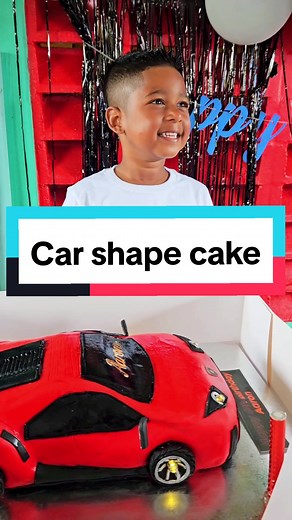 Making our first car shape cake #carcake #cakedecorating #birthday #reaction