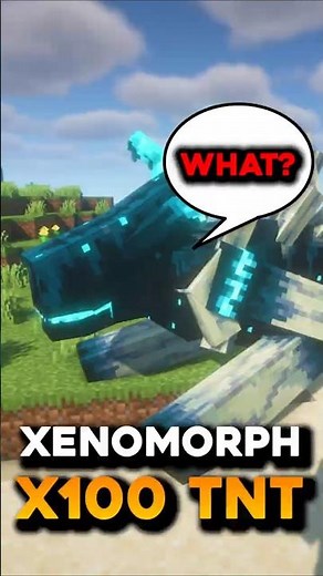 Warden Xenomorph vs 100 TNT 💥 #minecraft #shorts