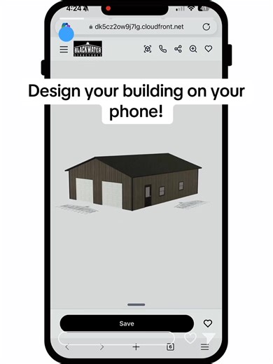 Design your building and see it on your property — right from your phone. ️ Build it in 3D, step outside, tap the AR button, and watch it appear on your land. 勞✨ 3d.BlackWaterstructures.com | BlackWater Structures | Facebook
