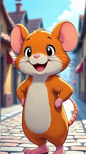 Cartoon Mouse Character Cute Full Body Illustration
