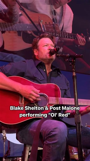 @postmalone and @blakeshelton performing Blake’s 2002 single, “Ol’ Red” at Spotify House at Blake’s Nashville bar last night. #blakeshelton #georgejones #postmalone #countrychord | Country Chord