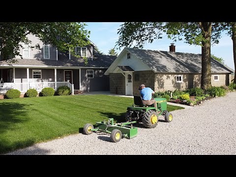 Getting Things Ready For Special Visitors - Grading Driveway with Pull Type Grader Box