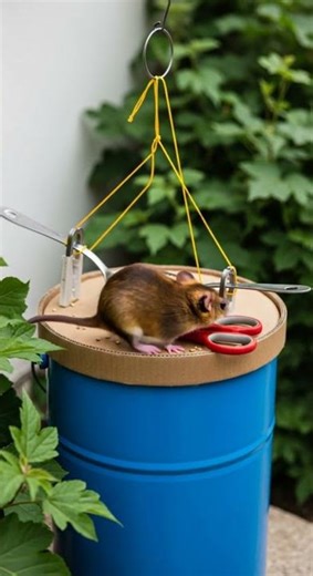 Shocking! Kitchen tools turn trap, mouse caught sneaking in the pantry