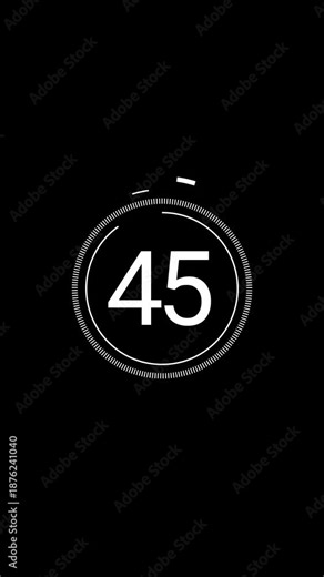 Long duration circular countdown 50 seconds animation crafted to support marketing explainers, campaign pacing, promotional narratives, and structured visual timing using. video 4K