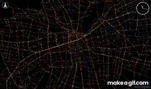 MATSim Santiago activity simulation on Make a GIF