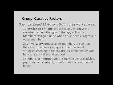 NCE Test Prep: Yalom's Group Curative Factors