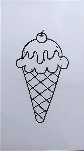 Draw an Ice-cream 🍦 | Drawing for beginners & kids | Step-by-Step tutorial #draw