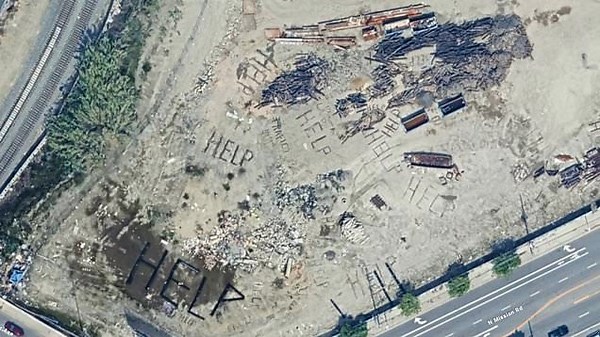 Unsettling message uncovered on Google Maps near Los Angeles shipping yard