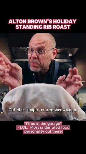 Alton Brown's Holiday Standing Rib Roast #cooking #fyp #chef #videoviral #cookingvideos #altonbrown #foryou