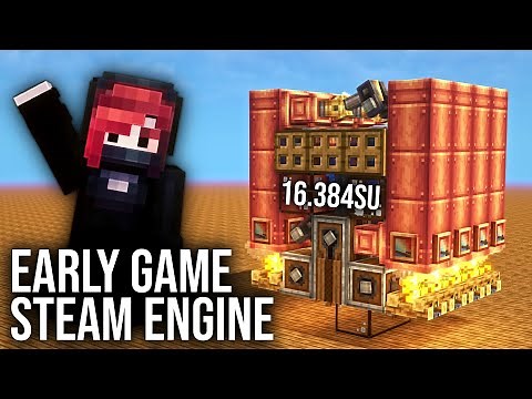 Early Game Steam Engine with Minecraft Create!