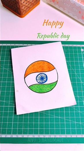 easy kids drawing 🇮🇳 shorts #drawing #republicday #flag #india #ytshorts #shortvideo #viralshorts