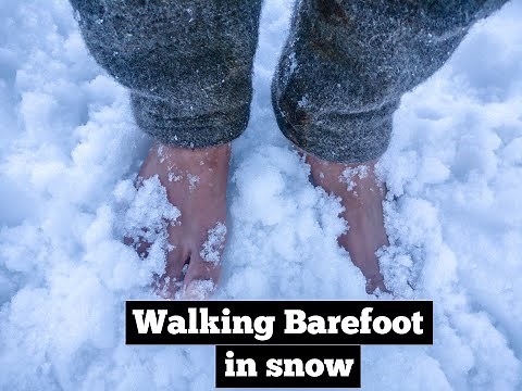 Benefits of walking barefoot in snow