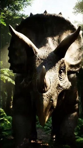 Epic Triceratops Encounter in the Jungle! 🦖🌴