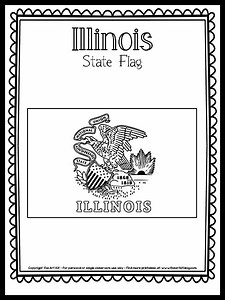 Illinois State Flag Coloring Page {FREE Printable!}