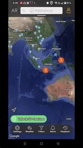 Plane Cockpit View: Night Takeoff in the Philippines