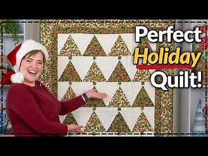 Make This Gorgeous Christmas Tree Quilt FAST! | Quilt of the Month