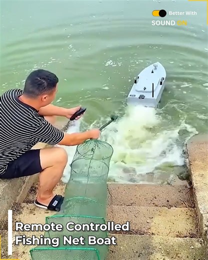 Remote Controlled Water Boat Fishing Work #RemoteControlBoat #FishingNet | Second date update