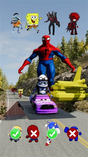 Weirdly funny Cars VS Bollard Air Plane In BeamNG.Drive