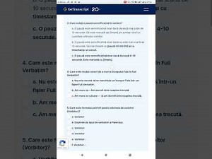 Go Transcript Romanian test answers part and b