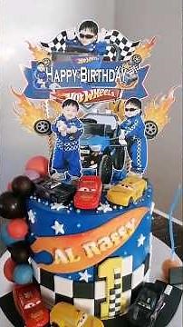 Hot Wheels Theme Cake with Cars – 1st Birthday Cake Design
