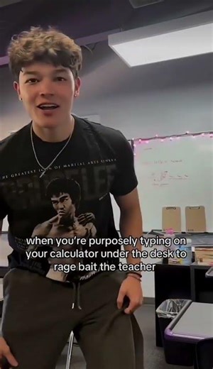 When you're purposely typing on your calculator under the desk to rage bait the teacher + vine boom
