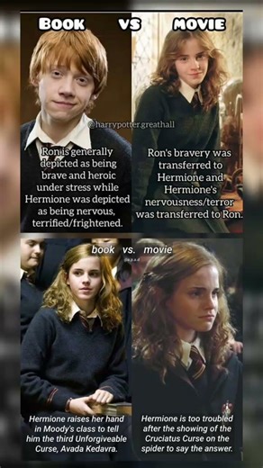 Book vs Movie: How Ron Weasley and Hermione Granger Were Completely Swapped