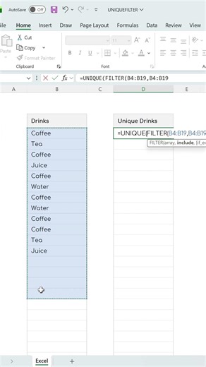 How to Filter Unique Values in Excel #excel