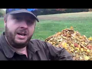 self driving leaf picker upper.....Biggest fullest load of leaves yet