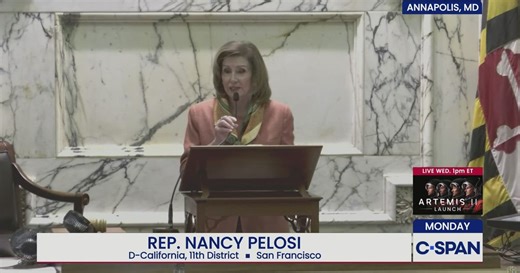 Former House Speaker Nancy Pelosi Honored by Maryland House of Representatives