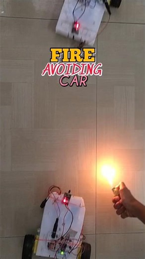 Fire Avoiding Car in case of Fire Situation #arduino #schoolprojects #inventiontech #short #viral